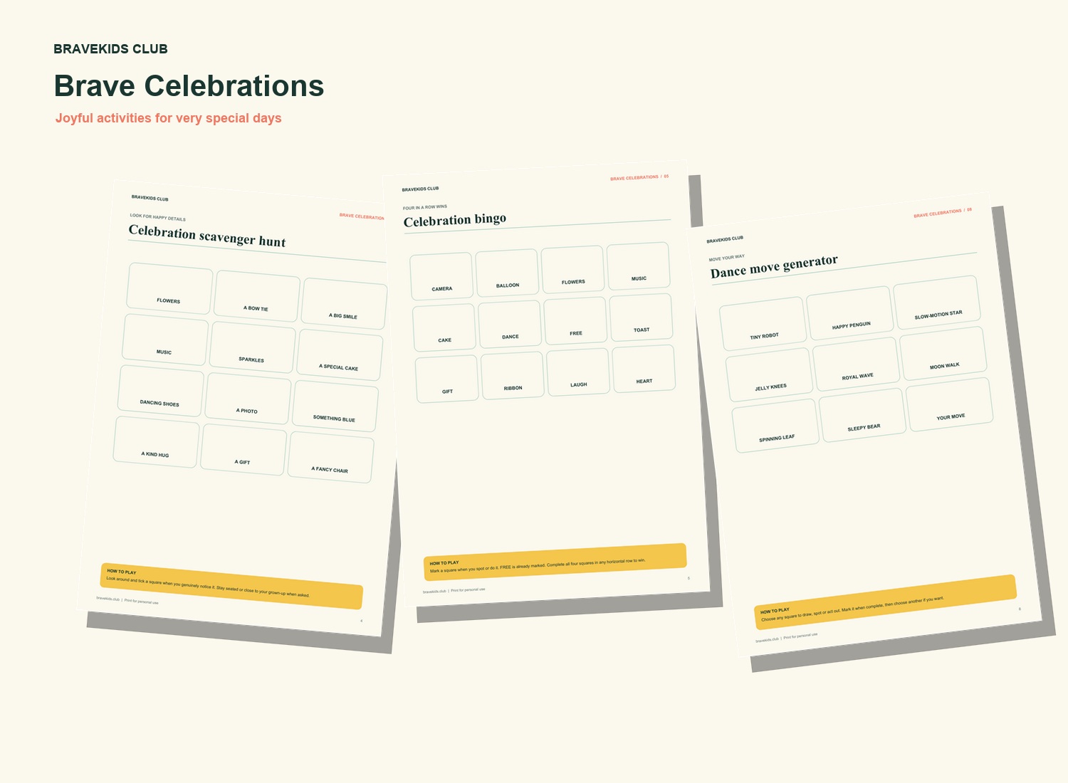 Brave Celebrations Activity Pack